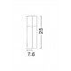 Dark Gray Aluminium White Acrylic LED E27 1x12 Watt 220-240 Volt IP54 Bulb Excluded L: 7.6 W: 7.6 H: 25 cm 