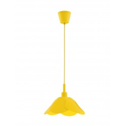 Pendant Light Yellow Silicon Yellow Fabric Wire E27 1x60 Watt D: 