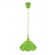 Pendant Light Green Silicon Green Fabric Wire E27 1x60 Watt D: 2 