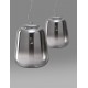 Pendant Light Gradient Smoke Glass E27 1x60 W D:25 H:120cm 