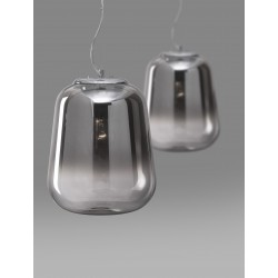 Pendant Light Gradient Smoke Glass E27 1x60 W D:25 H:120cm 