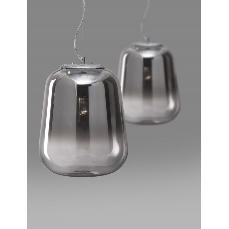 Pendant Light Gradient Smoke Glass E27 1x60 W D:25 H:120cm 