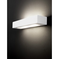 White Gypsum E14 2x40 Watt L: 36 W: 9.5 H: 7 cm 