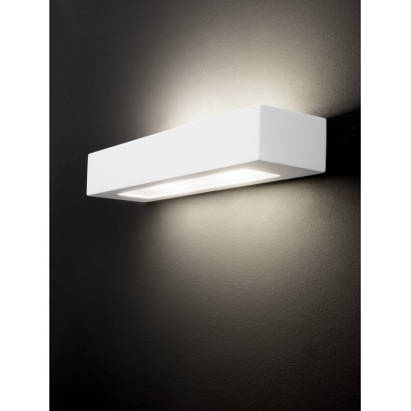 White Gypsum E14 2x40 Watt L: 36 W: 9.5 H: 7 cm 