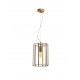 Pendant Light Antique Metal Brass & Clear Glass E27 1x60 Watt D: 