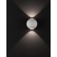 Sandy White Aluminium & Glass LED 2x5 Watt 560Lm 3000K 220-240 Volt 50Hz Beam Angle 2x51o IP54 D: 11 W: 8.5 cm Light in 2 direct