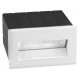 White Aluminium LED 2Watt 95Lm 3000K 220-240 Volt 50Hz Beam Angle 17o IP54 L: 8.5 W: 8 H: 5.5 cm Cut Out: 8.1 x 4.2 cm 