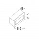 White Aluminium LED 2Watt 95Lm 3000K 220-240 Volt 50Hz Beam Angle 17o IP54 L: 8.5 W: 8 H: 5.5 cm Cut Out: 8.1 x 4.2 cm 