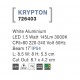 White Aluminium LED 2Watt 95Lm 3000K 220-240 Volt 50Hz Beam Angle 17o IP54 L: 8.5 W: 8 H: 5.5 cm Cut Out: 8.1 x 4.2 cm 