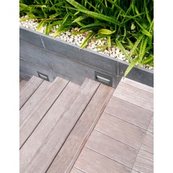Dark Gray Aluminium LED 2 Watt 95Lm 3000K 220-240 Volt 50Hz Beam Angle 17o IP54 L: 8.5 W: 8 H: 5.5 cm Cut Out: 8.1 x 4.2 cm 