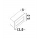 White Aluminium LED 3 Watt 202Lm 3000K 220-240 Volt 50Hz Beam Angle 17o IP54 L: 13.5 W: 8 H: 5.5 cm Cut Out: 12.7 x 4.5 cm 
