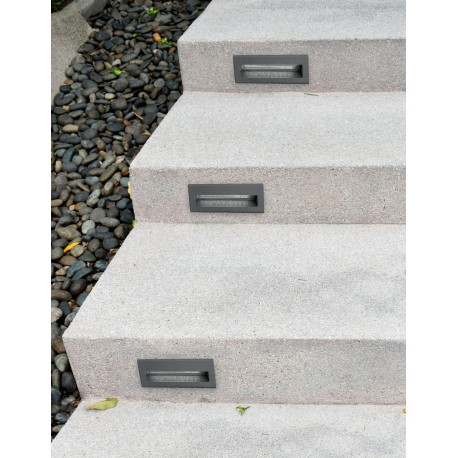 Dark Gray Aluminium LED 3 Watt 202Lm 3000K 220-240 Volt 50Hz Beam Angle 17o IP54 L: 13.5 W: 8 H: 5.5 cm Cut Out: 12.7 x 4.5 c 