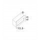 Dark Gray Aluminium LED 3 Watt 202Lm 3000K 220-240 Volt 50Hz Beam Angle 17o IP54 L: 13.5 W: 8 H: 5.5 cm Cut Out: 12.7 x 4.5 c 