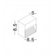 Dark Gray Aluminium LED 3 Watt 270Lm 3000K 220-240 Volt 50Hz Beam Angle 15o IP54 L: 8.5 W: 5 H: 8.5 cm 