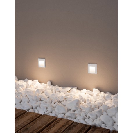 White Aluminium LED 3 Watt 132Lm 3000K 220-240 Volt 50Hz Beam Angle 15o IP54 L: 8 W: 7 H: 8 cm Cut Out: L: 6.4 x W: 6.7 cm 