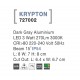 Dark Gray Aluminium LED 3 Watt 132Lm 3000K 220-240 Volt 50Hz Beam Angle 15o IP54 L: 8 W: 7 H: 8 cm Cut Out: L: 6.4 x W: 6.7 cm 