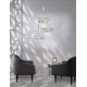 Pendant Light Chrome Aluminium Acrylic & Crystal LED 36 Watt 21 