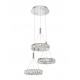 Pendant Light Chrome Aluminium Acrylic & Crystal LED 36 Watt 21 