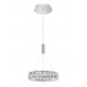 Pendant Light Chrome Aluminium Acrylic & Crystal LED 12 Watt 72 
