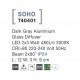 Dark Gray Aluminium Glass Diffuser LED 2x3 Watt 480Lm 3000K 220-240 Volt 50Hz Beam 2x60 o IP54 Light Up & Down L: 12 W: 3 H: 9 c