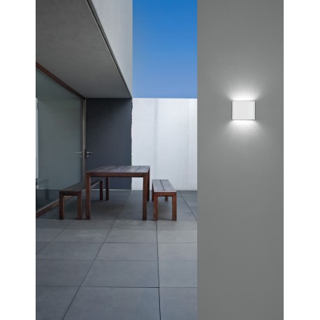 Sandy White Aluminium Glass Diffuser LED 2x3 Watt 480Lm 3000K 220-240 Volt 50Hz Beam 2x60o IP54 Light Up & Down L: 12 W: 3 H: 9 