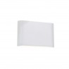 Sandy White Aluminium Glass Diffuser LED 2x5 Watt 800Lm 3000K 220-240 Volt 50Hz Beam 2x60o IP54 Light Up & Down L: 18.5 W: 3 H: 