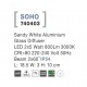 Sandy White Aluminium Glass Diffuser LED 2x5 Watt 800Lm 3000K 220-240 Volt 50Hz Beam 2x60o IP54 Light Up & Down L: 18.5 W: 3 H: 