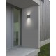 Dark Gray Aluminium Glass Diffuser LED 2x3 Watt 510Lm 3000K 220-240 Volt 50Hz Beam Angle 2x34 o IP54 Light Up & Down L: 15 W: 7 