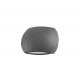 Dark Gray Aluminium Glass Diffuser LED 2x3 Watt 510Lm 3000K 220-240 Volt 50Hz Beam Angle 2x34 o IP54 Light Up & Down L: 15 W: 7 