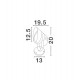 Aluminium Dark Gray & Glass LED 18 Watt 1440Lm 3000K 100-240 Volt 50Hz Beam Angle 48o IP65 W: 19.5 L: 13 H: 20-29 cm 