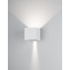 Sandy White Aluminium LED 2x3 Watt 510Lm 3000K 220-240 Volt 50Hz Adjustable Beam 0-90o IP54 L: 11.2 W: 11.2 H: 11.2 cm 