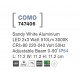 Sandy White Aluminium LED 2x3 Watt 510Lm 3000K 220-240 Volt 50Hz Adjustable Beam 0-90o IP54 L: 11.2 W: 11.2 H: 11.2 cm 