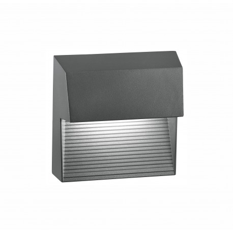 Dark Gray Aluminium LED 6 Watt 751Lm 3000K 220-240 Volt 50Hz Beam Angle 32o IP54 L: 15 W: 7.5 H: 15 cm 