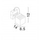 Dark Gray Aluminium & Glass Osram LED 6 Watt 420Lm 3000K 220-240 Volt 50Hz Beam Angle 44o IP54 L: 8.5 W: 14 H: 12 cm 