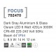 Dark Gray Aluminium & Glass Osram LED 6 Watt 420Lm 3000K 220-240 Volt 50Hz Beam Angle 44o IP54 L: 8.5 W: 14 H: 12 cm 