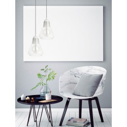 Pendant Light Clear Glass & White Marble Black & White Fabric Wi 
