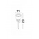 Dark Gray Aluminium & Glass LED GU10 1x7 Watt 220-240 Volt IP54 Bulb Excluded D: 11 H: 20 cm 