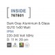 Dark Gray Aluminium & Glass LED GU10 1x7 Watt 220-240 Volt IP54 Bulb Excluded D: 11 H: 20 cm 