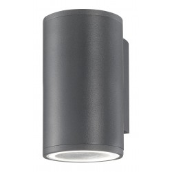 Dark Gray Aluminium Glass Diffuser LED GU10 1x7 Watt 220-240 Volt IP54 Bulb Excluded Light Down D: 6.5 W: 10.4 H: 11 cm 