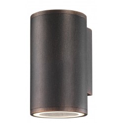 Antique Brown Aluminium Glass Diffuser LED GU10 1x7 Watt 220-240 Volt IP54 Bulb Excluded Light Down D: 6.5 W: 10.4 H: 11 cm 