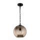 Pendant Light Brown Handmade Glass Black Metal Chain E27 1x40 Wa 