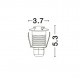 Satin Nickel Aluminium LED 1 Watt 19,1Lm 3000K IP67 100-240 Volt 50Hz Beam 51o Driver Included D: 4.2 H: 9 cm Cut Out: 3.7 cm 