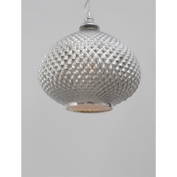 Pendant light , Chrome, metal glass, E27 *40W, 28*30cm 