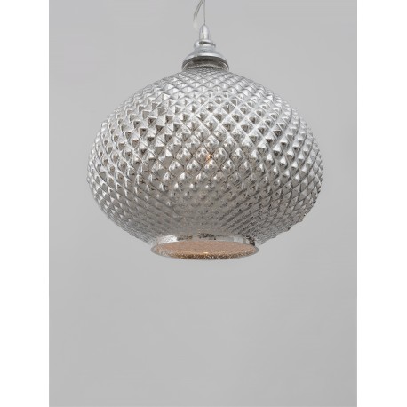 Pendant light , Chrome, metal glass, E27 *40W, 28*30cm 