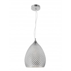 Pendant light , Chrome, metal glass, E27, 1*40W, 24*35cm 