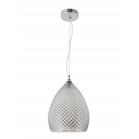 Pendant light , Chrome, metal glass, E27, 1*40W, 24*35cm 