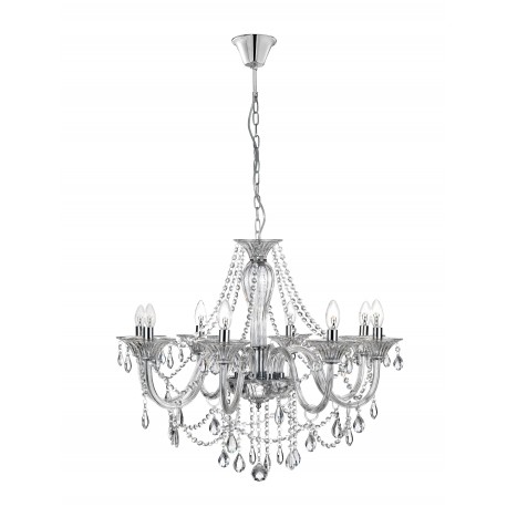 Pendant light, metal, crystal & glass, E14, 8*40W, D:75 