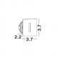 White Aluminium LED 1 Watt 18,09Lm 3000K 3 Volt 50Hz IP54 L: 3.7 W: 2.2 H: 3.7 cm Cut Out: 3.2 cm Cable Lenght 1.80m Connect it 