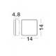 Dark Gray Die-Casting Aluminium Acrylic Diffuser LED 12 Watt 660Lm 3000K 220-240 Volt 50Hz Rotation IP54 L: 14 W: 4.8 H: 14 cm 