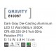 Dark Gray Die-Casting Aluminium Acrylic Diffuser LED 12 Watt 660Lm 3000K 220-240 Volt 50Hz Rotation IP54 D: 14 W: 4.8 H: 14 cm 
